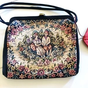 Vintage tapestry purse and coin purse